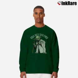 Men’s Star Wars Yoda Best Dad Ever Graphic Long-Sleeve Shirt in forest green | Sleek, Lightweight, Year-Round Wear
