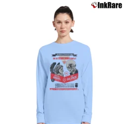 Women’s Stare Down Contest Funny Graphic Long-Sleeve Top in light blue | Sleek, Versatile, All-Season