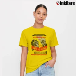 Women’s Stare Down Contest Funny Graphic Signature T-Shirt in yellow | Soft, Flattering Fit
