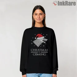 Stark Christmas Is Coming Holiday Parody Shirt on graphic shirt for women graphic tee