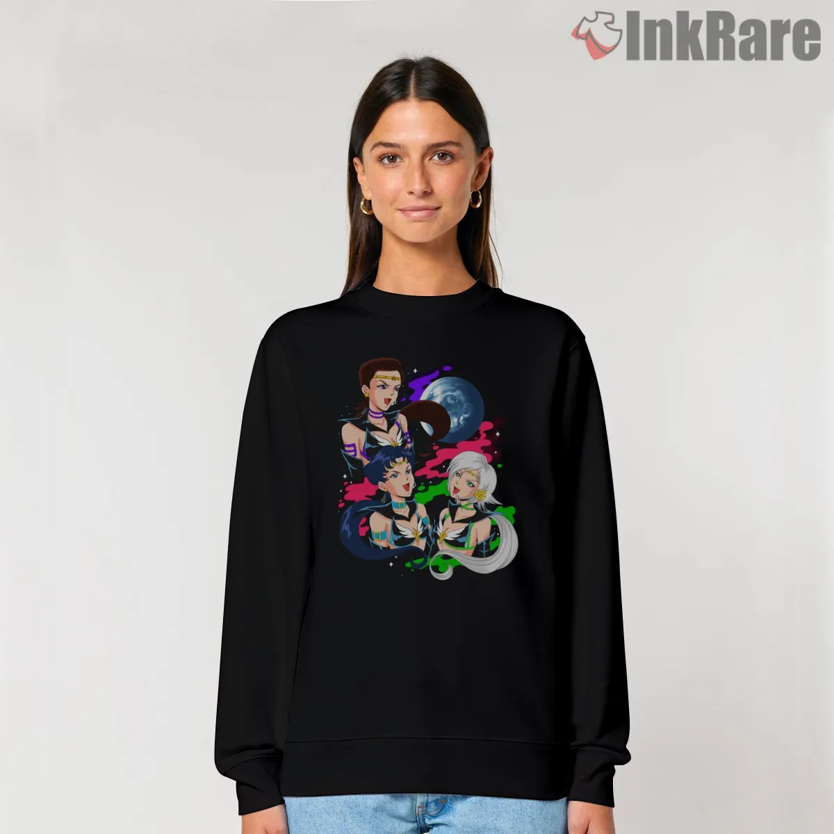 Starlight Trio Cosmic Harmony Shirt on graphic shirt for women graphic tee