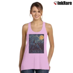 Women’s Starry School Artistic Print Tank Top in light pink | Lightweight, Movement-Friendly