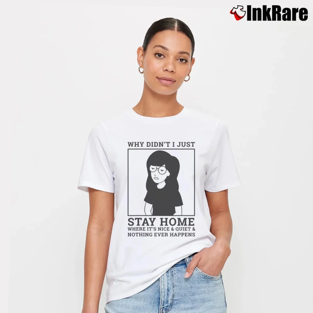 Women’s Stay Home Daria T-Shirt in white | Soft, Flattering Fit