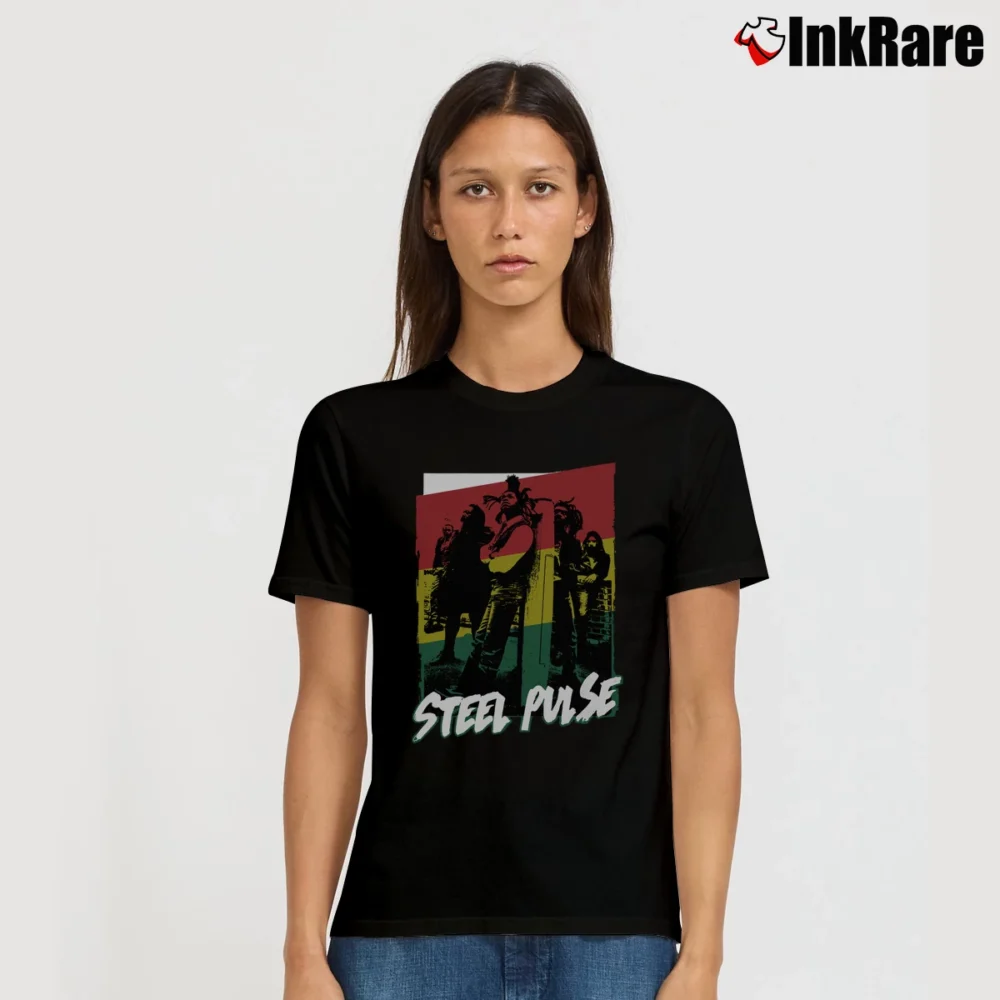 Women’s Steel Pulse Band Signature T-Shirt in black | Soft, Flattering Fit