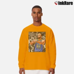 Men’s Stephen Curry Golden State Warriors Long-Sleeve Shirt in orange | Sleek, Lightweight, Year-Round Wear