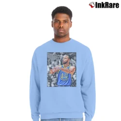 Men’s Stephen Curry Golden State Warriors Crewneck Sweatshirt in light blue | Cozy Fabric, Clean Style