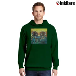 Men’s steppenwolf 7 album cover vintage rock band Pullover Hoodie in forest green | Cozy, Durable, Modern Fit