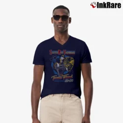 Men’s Stevie Ray Vaughan Texas Flood V-Neck Tee in navy | Sharp, Breathable, Everyday Staple