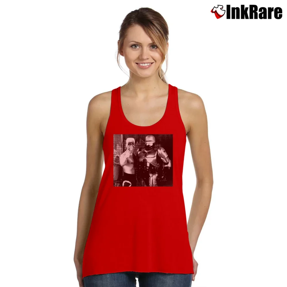 Women’s Sting And Robocop Tank Top in red | Lightweight, Movement-Friendly