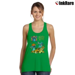 Women’s Stitch Happy Thanksgiving Disney Fall Tank Top in irish green | Lightweight, Movement-Friendly