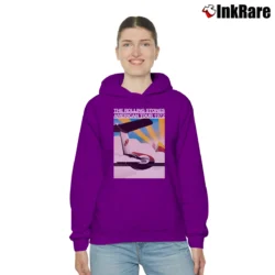 Women’s Stones Touring Party Rolling Stones American Tour 1972 Poster Cozy Hoodie in purple | Warm, Structured, Stylish