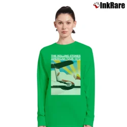 Women’s Stones Touring Party Rolling Stones American Tour 1972 Poster Long-Sleeve Top in irish green | Sleek, Versatile, All-Season