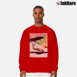 Men’s Stones Touring Party Rolling Stones American Tour 1972 Poster Long-Sleeve Shirt in red | Sleek, Lightweight, Year-Round Wear