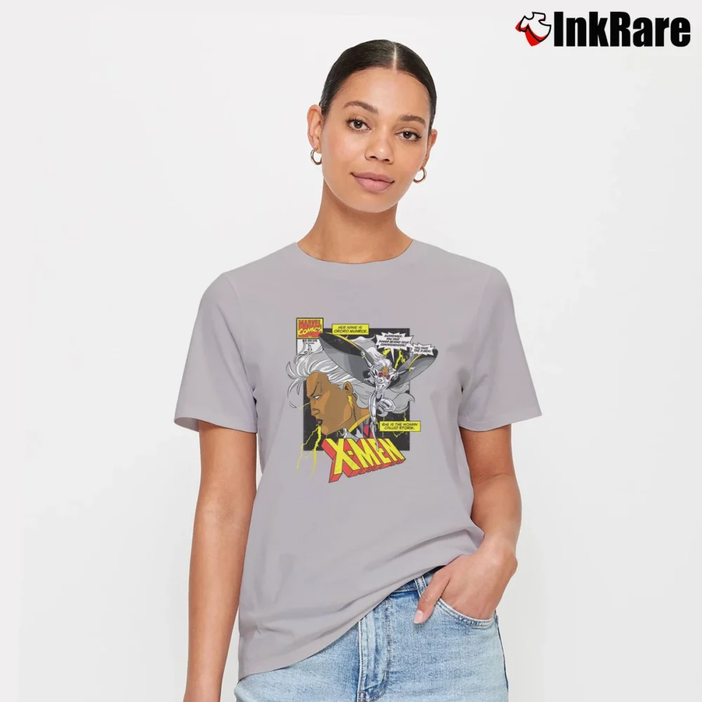 Women’s Storm Mutant Comic Art X - men Marvel Signature T-Shirt in sport grey | Soft, Flattering Fit