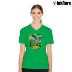 Women’s Storm Mutant Comic Art X - men Marvel V-Neck Tee in irish green | Chic Neckline, Soft Texture