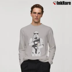 Men’s Stormtrooper Cat Star Wars Parody RE23 Long-Sleeve Shirt in sport grey | Sleek, Lightweight, Year-Round Wear