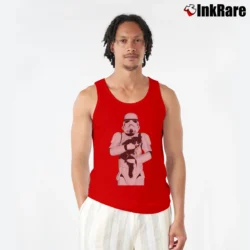 Men’s Stormtrooper Cat Star Wars Parody RE23 Tank Top in red | Breathable, Active-Friendly Design