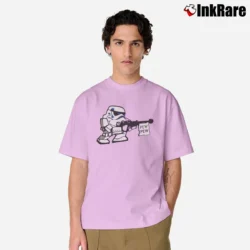 Men’s Stormtrooper Pew Pew Star Wars Classic T-Shirt in light pink | Soft, Breathable Everyday Wear
