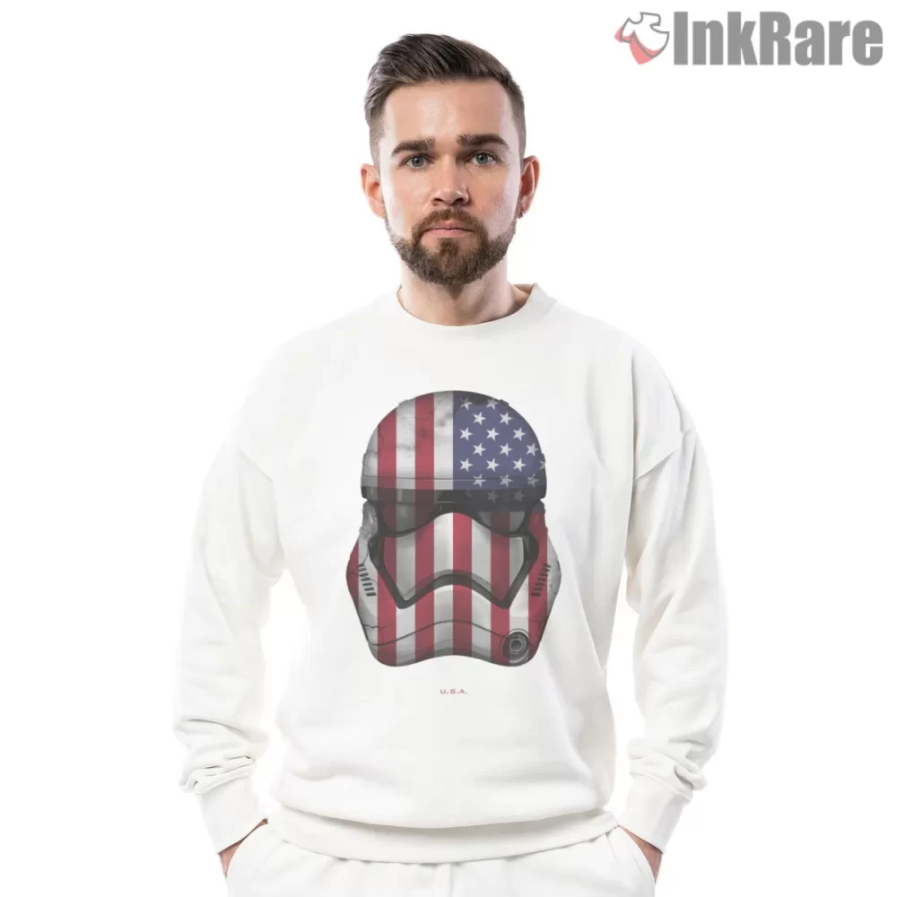 Stormtrooper Usa Flag Helmet Shirt on graphic shirt for men graphic tee