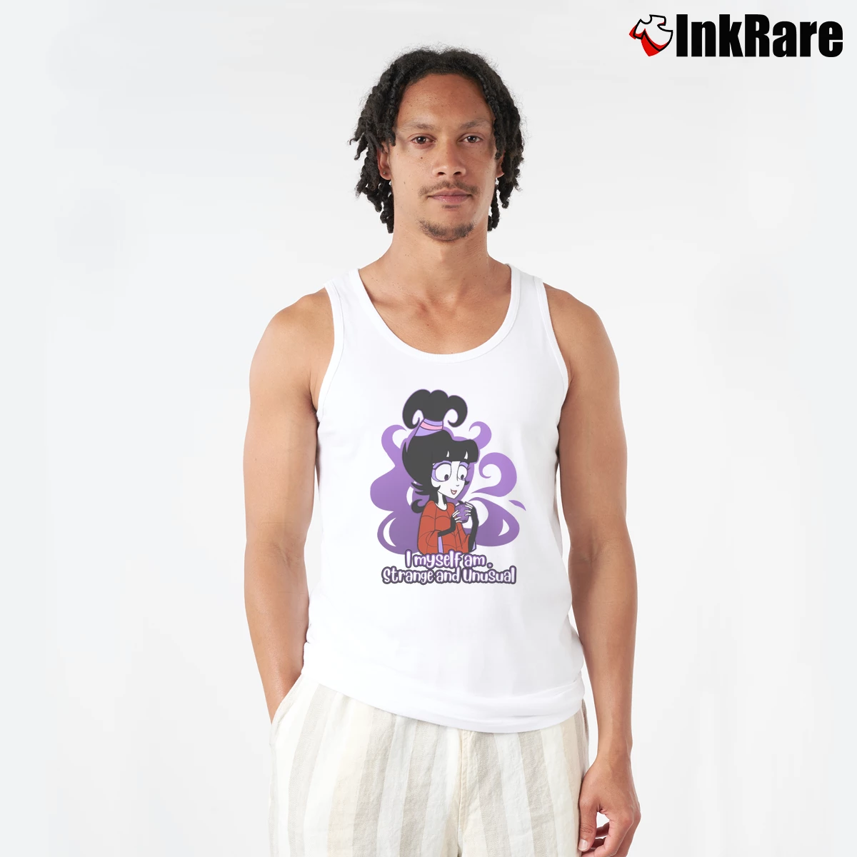 Strange And Unusual Beetlejuice Men’s Performance Tank in white – Lightweight Comfort Men’s Strange And Unusual Beetlejuice Tank Top in white | Breathable, Active-Friendly Design
