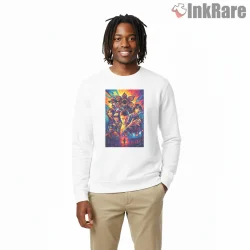 Stranger Things Neon Pop Art Character Collage Shirt on graphic shirt for men graphic tee