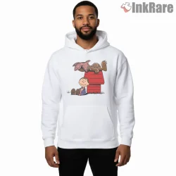 Stranger Things Snoopy Demodog Parody Crossover Shirt on white hoodie for men graphic tee
