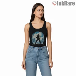 Straw Hat Pirate Dream Vintage Adventure Anime Shirt on black tank top for women graphic tee