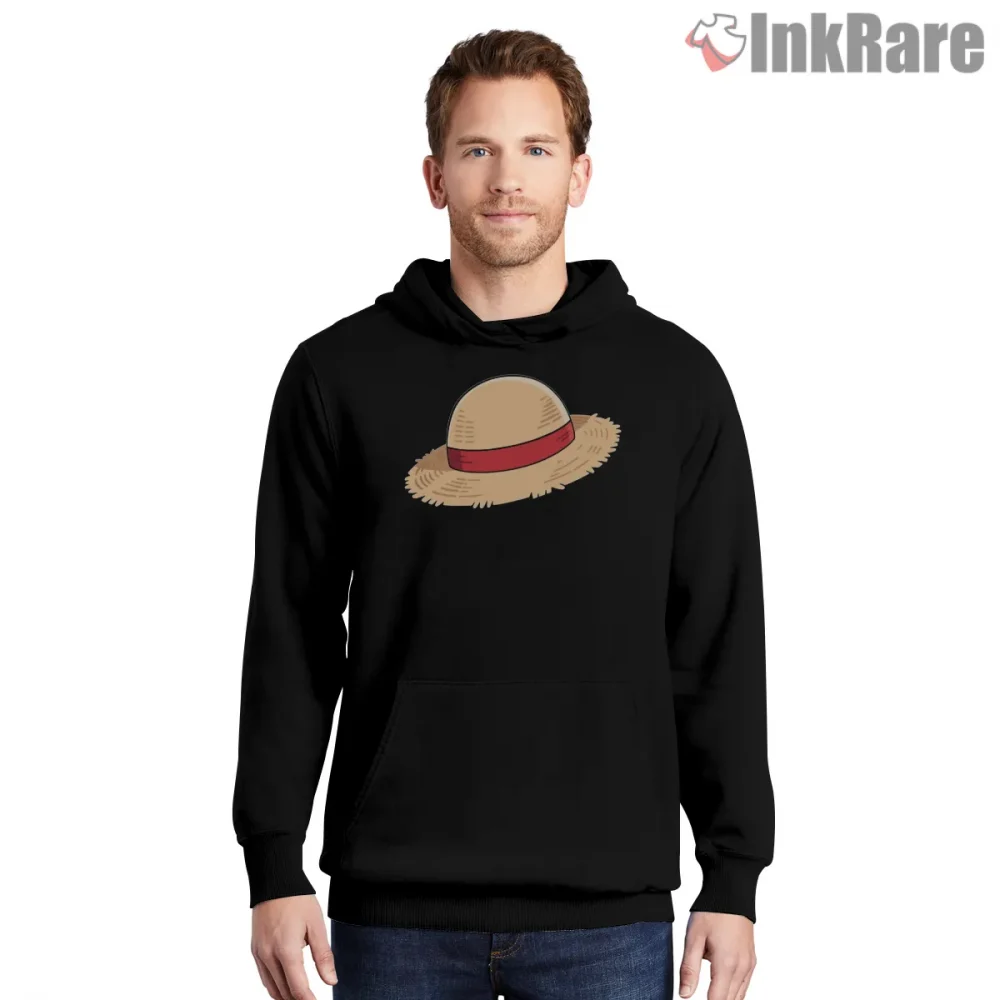 Straw Hat Pirate Legacy Symbol Anime Shirt on black hoodie for men graphic tee