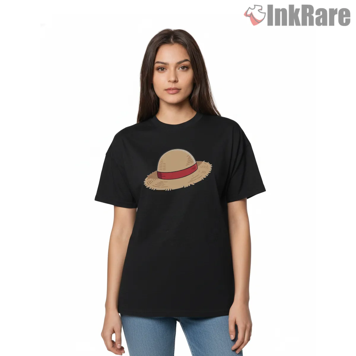 Straw Hat Pirate Legacy Symbol Anime Shirt on black short sleeve shirt for women graphic tee