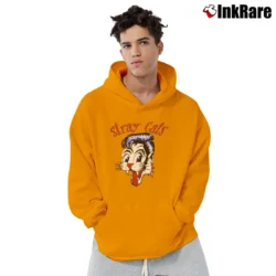 Men’s Stray Cat Band 80s Music Concert Pullover Hoodie in orange | Cozy, Durable, Modern Fit