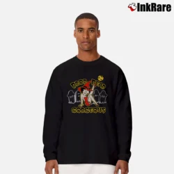 Men’s Streetwear Halloween Betty Boop Cartoon Long-Sleeve Shirt in black | Sleek, Lightweight, Year-Round Wear