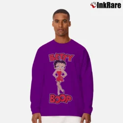 Men’s Streetwear Japanese Betty Boop Playboi Carti Long-Sleeve Shirt in purple | Sleek, Lightweight, Year-Round Wear