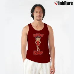 Men’s Streetwear Japanese Betty Boop Playboi Carti Tank Top in maroon | Breathable, Active-Friendly Design