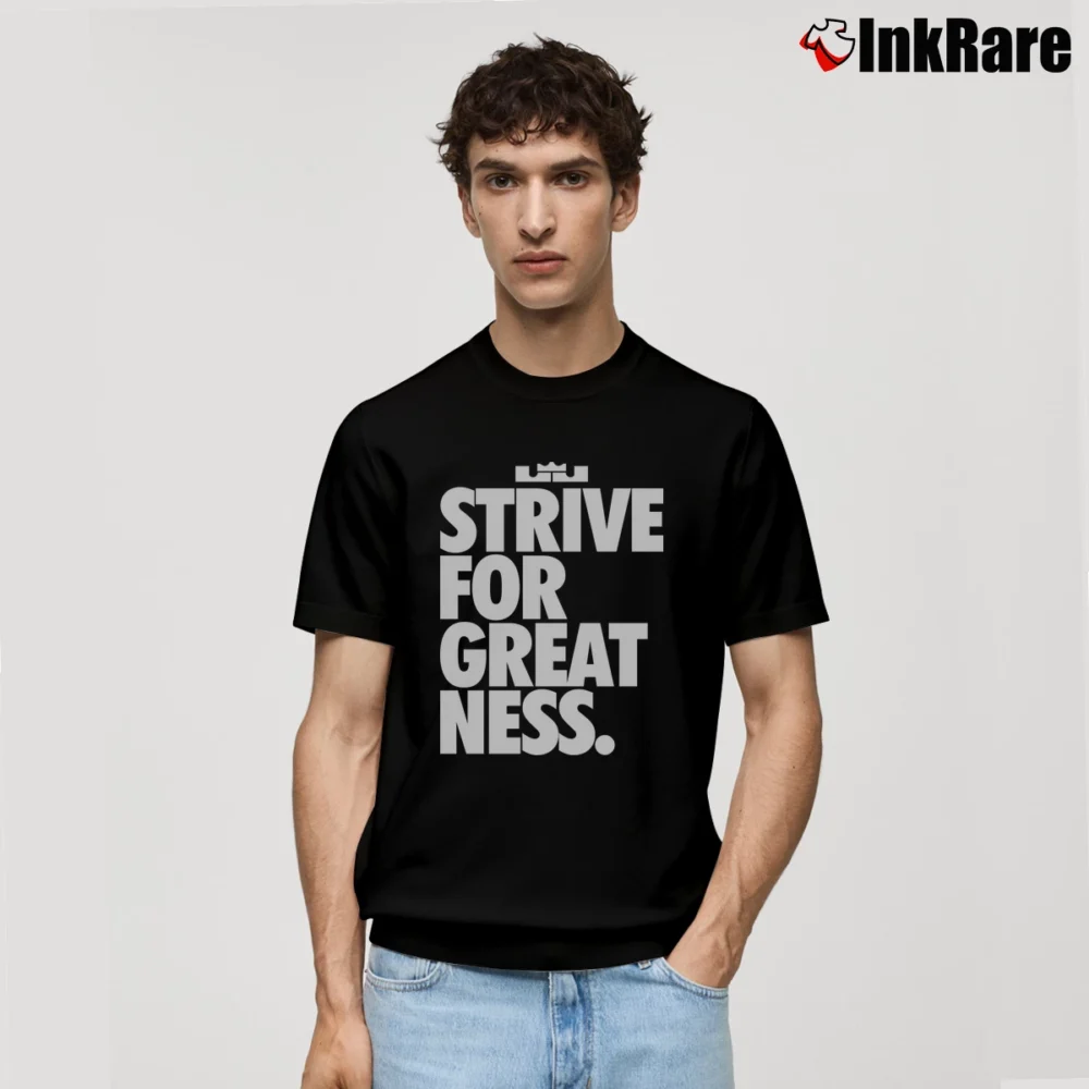 Men’s Strive For Greatness Classic T-Shirt in black | Soft, Breathable Everyday Wear