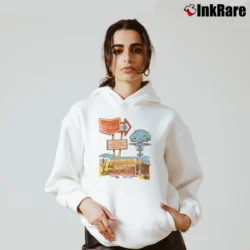 Women’s sturgill simpson cafe 24 hours alt country graphic Cozy Hoodie in white | Warm, Structured, Stylish