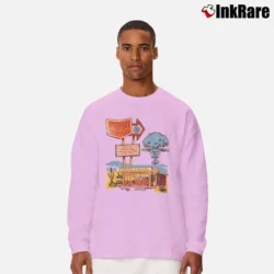 Men’s sturgill simpson cafe 24 hours alt country graphic Long-Sleeve Shirt in light pink | Sleek, Lightweight, Year-Round Wear