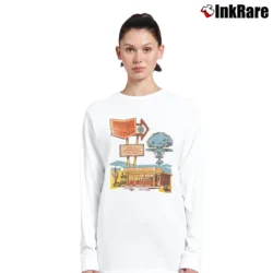 Women’s sturgill simpson cafe 24 hours alt country graphic Long-Sleeve Top in white | Sleek, Versatile, All-Season