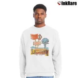 Men’s sturgill simpson cafe 24 hours alt country graphic Crewneck Sweatshirt in white | Cozy Fabric, Clean Style