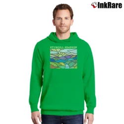 Men’s sturgill simpson high top mountain debut album country Pullover Hoodie in irish green | Cozy, Durable, Modern Fit