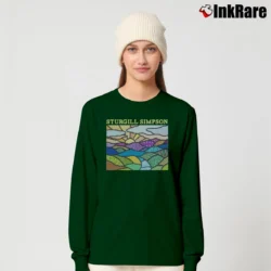 Women’s sturgill simpson high top mountain debut album country Long-Sleeve Top in forest green | Sleek, Versatile, All-Season