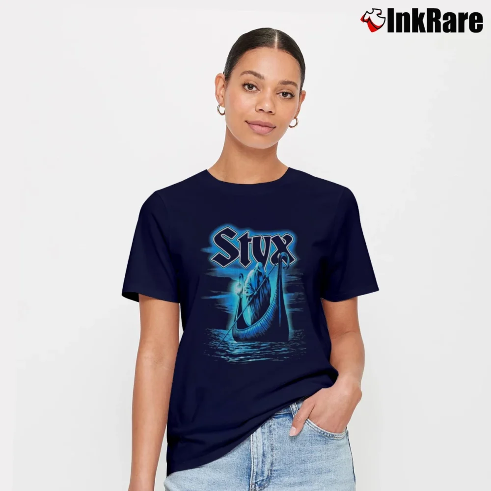 Women’s Styx Sided Tour Signature T-Shirt in navy | Soft, Flattering Fit