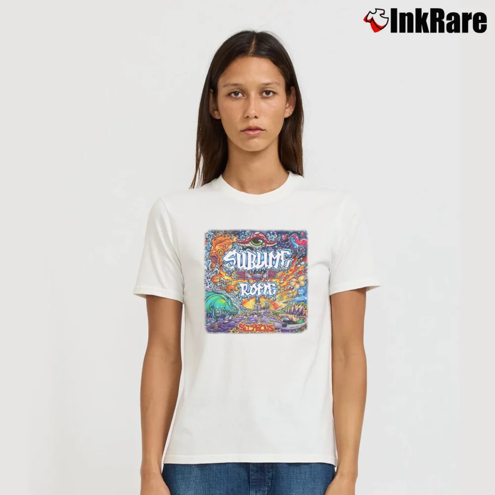 Women’s Sublime With Rome Sirens Poster Signature T-Shirt in white | Soft, Flattering Fit