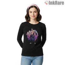 Suguru Geto Curse Circle Energy Anime Shirt on black long sleeve shirt for women graphic tee