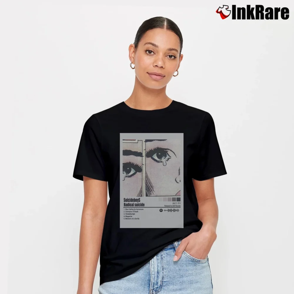 Women’s suicideboys radical suicide underground rap duo Signature T-Shirt in black | Soft, Flattering Fit