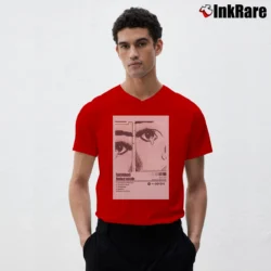 Men’s suicideboys radical suicide underground rap duo V-Neck Tee in red | Sharp, Breathable, Everyday Staple