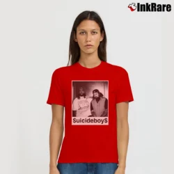 Women’s Suicideboys Us Vs Them Signature T-Shirt in red | Soft, Flattering Fit