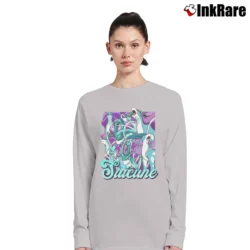 Women’s Suicune Pokemon Retro Custom Graphic Long-Sleeve Top in sport grey | Sleek, Versatile, All-Season