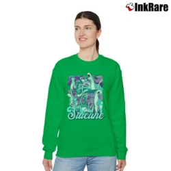 Women’s Suicune Pokemon Retro Custom Graphic Relaxed Sweatshirt in irish green | Soft, Laid-Back Vibe