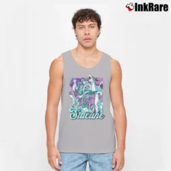 Men’s Suicune Pokemon Retro Custom Graphic Tank Top in sport grey | Breathable, Active-Friendly Design