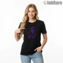 Sukuna Shadow Villain Neon Contrast Anime Shirt on black short sleeve shirt for women graphic tee
